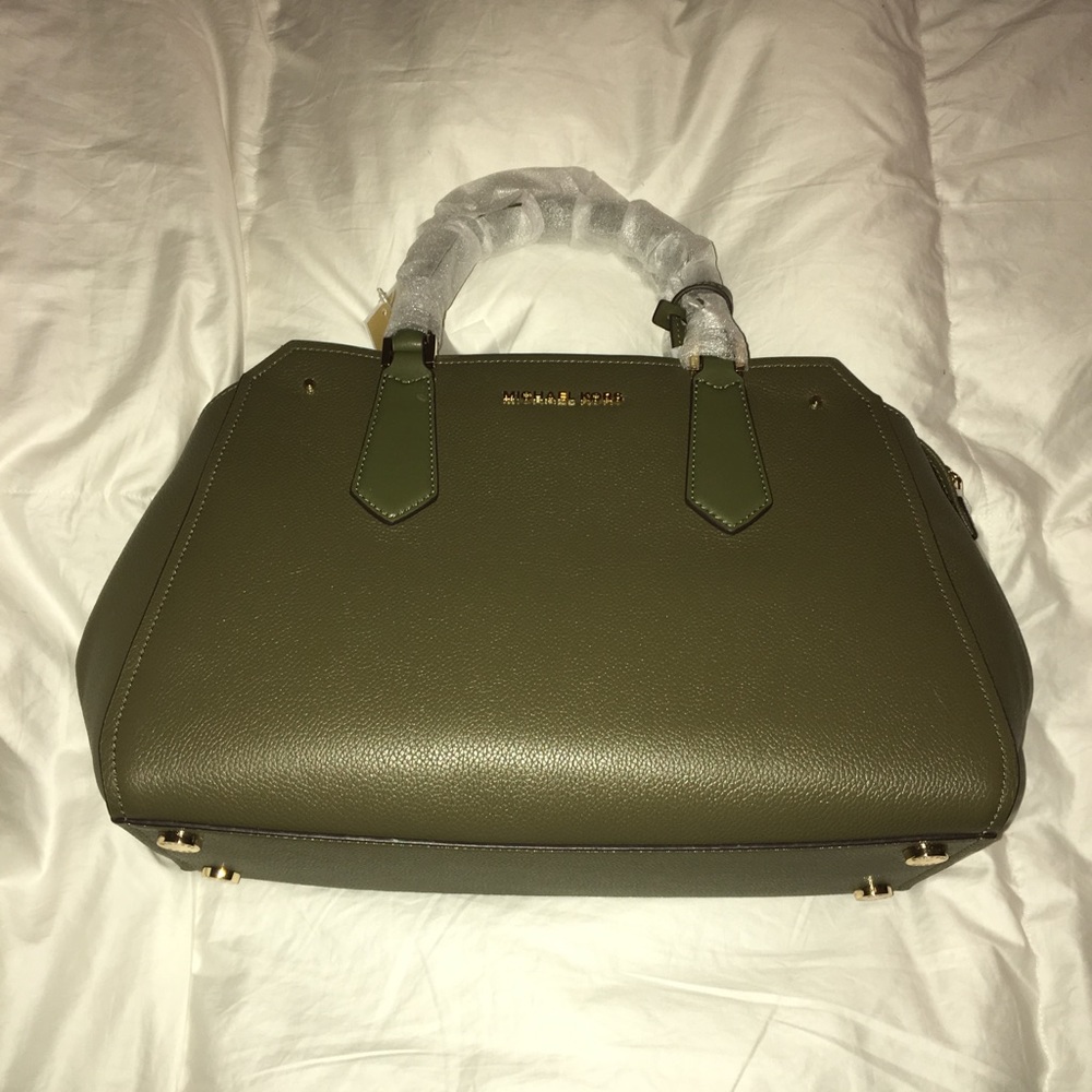 Michael Kors olive green satchel brand new